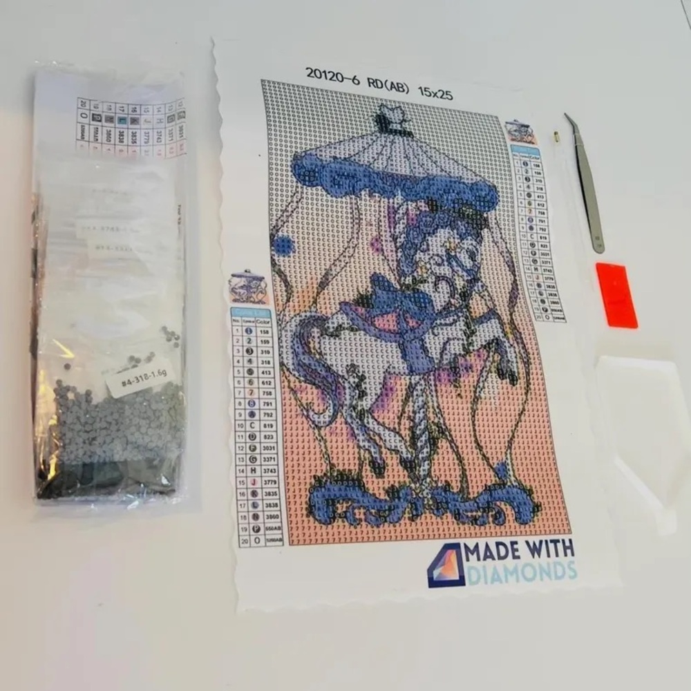 Made with Diamonds Diamond Art Mary Poppins Carousel Horse Painting Gift Idea